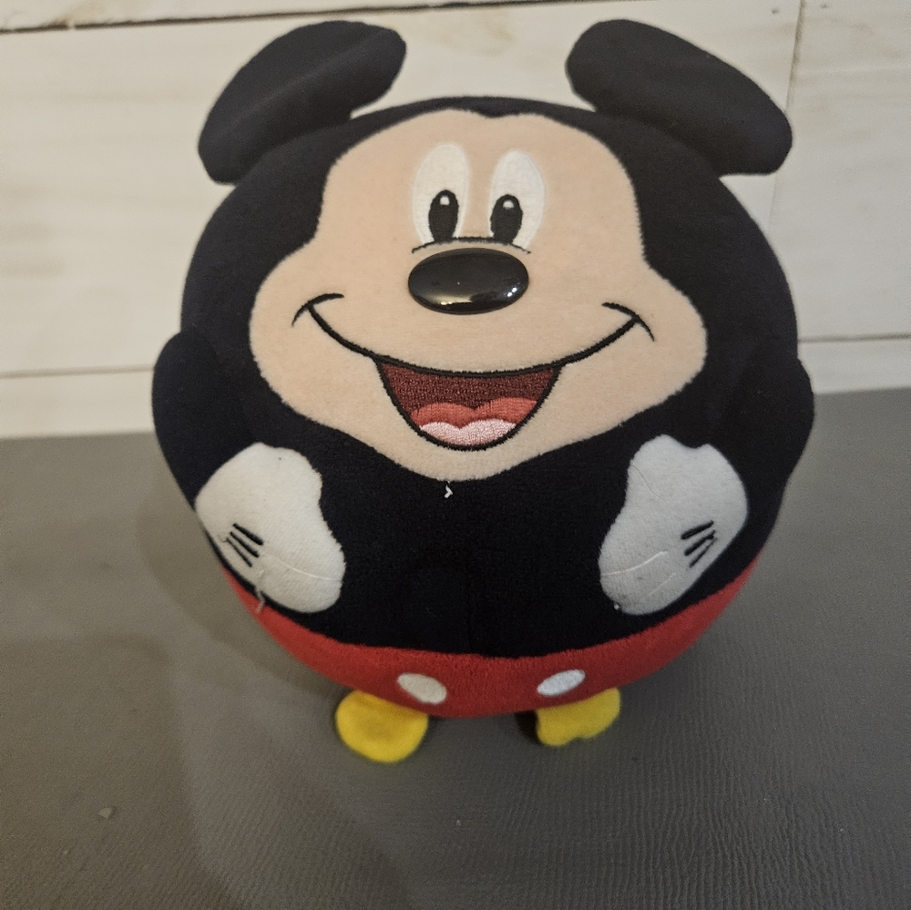 TY Mickey Mouse Round Ball Ballz Disney Plush Stuffed Animal Toy 8"